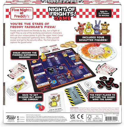 Funko Games Five Nights at Freddy's Night of Frights! Board Game | Includes 4 Sculpted Figures | 2-4 Players Ages 8+
