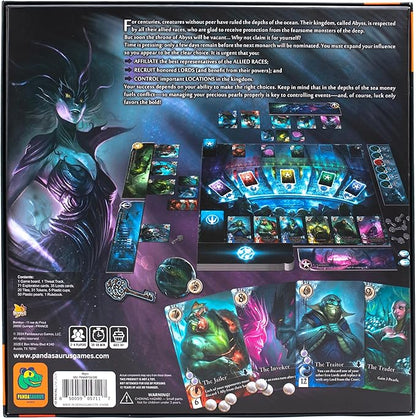 Abyss Board Game - Control Ocean Kingdoms in an Underwater Development Strategy Game Adventure Game for Kids &amp Adults Ages 14+ 2-4 Players 30-60 Minute Playtime Made by Pandasaurus Games