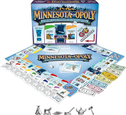 Late for The Sky Minnesota-Opoly Board Game State-Themed Family Strategy Game Night for 2-6 Players Ages 8+ Traditional or 1-Hour Play Land of 10000 Lakes Fun