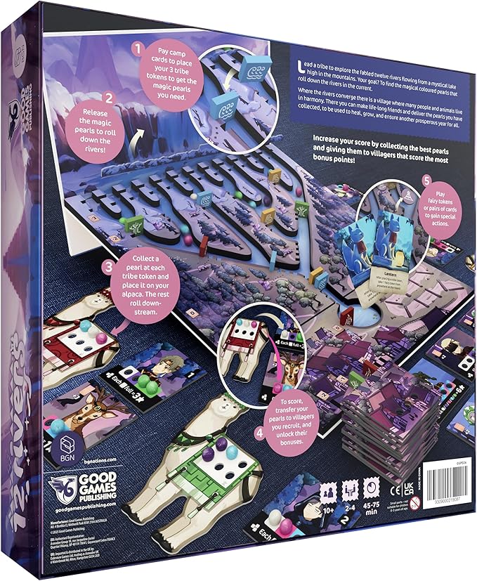 12 Rivers by Good Games Publishin | Tactical Resource Management Worker Placement &amp Area Control Game for Families and Gamers | 1–4 Players | Ages 10+ | 2 to 4 Players