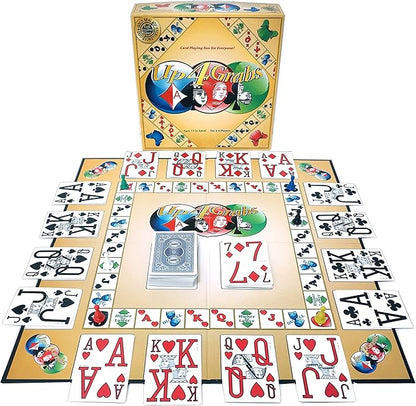 Up 4 Grabs – The Wild Card-Playing Board Game Packed with Twists and Turns – Classic Family &amp Adult Game Night Fun