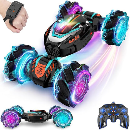 Remote Control Car Gesture Sensing RC Stunt Car 4 WD Transform Off Road for Rotating 2.4Ghz Hand Controlled Remote Control Twister Cars RC Cars for Kids Boys Girls Toy Gift Age 6 7 8 9 10 11 12 yr