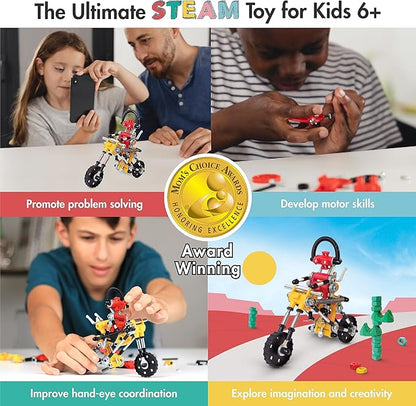 The Off Bits Motorbike Stem Building Toys RiderBit Educational Build Your Own Robot Toy for Kids 8+ Year Old Boys and Girls Stem Toys Engineering Kit Vehicle Construction Steam Easter Gift for Kids