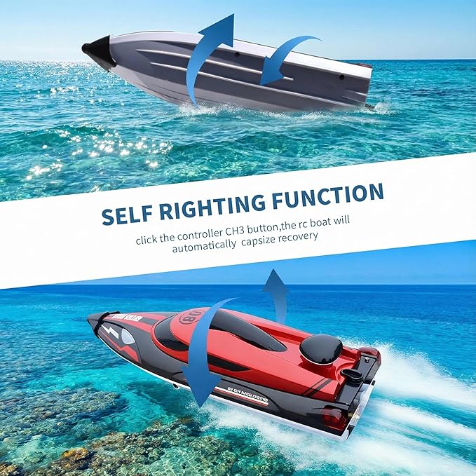 14 inch RC Boat High Speed Remote Control Boat for Kids and Adults 2.4GHz Outdoor Water Toy 23 + MPH Race Boat for Pool Lake &amp Great River