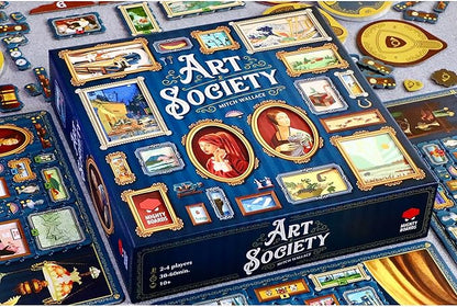 Mighty Boards: Art Society - Collection Board Game Bid At Auctions Collect &amp Display Your Art Ages 10+ 2-4 Players 30-60 Min