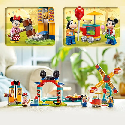 LEGO Disney Mickey and Friends – Mickey Minnie and Goofy’s Fairground Fun 10778 Building Toy Set for Preschool Kids Girls and Boys Ages 4+ (184 Pieces)