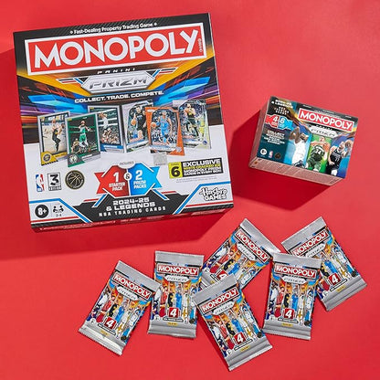 Monopoly NBA Panini Prizm Board Game – 3rd Edition | Officially Licensed Hasbro Game | Ages 8+