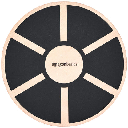 Amazon Basics Wood Wobble Balance Trainer Board, Black