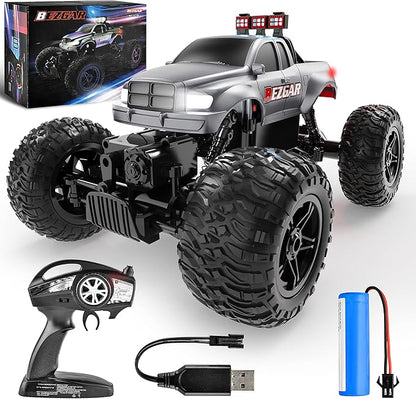 BEZGAR Remote Control Monster Trucks for Boys Age 4-7 - 1:14 All Terrain Rc Truck for Kids with Rechargeable Battery 2.4GHz Remote Control Cars for 8-12 Year Old Boys Girls Monster Trucks Toys