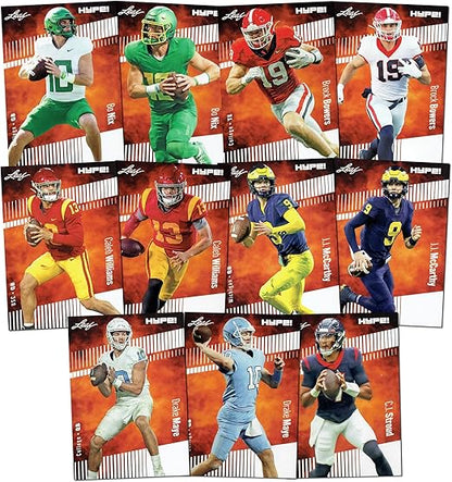 2024 Draft Superpack - Top Pick Rookie Cards - Caleb Williams Drake Maye Bo Nix Brock Bowers J.J. McCarthy &amp More - 11 cards plus bonuses - All Certified Mint+