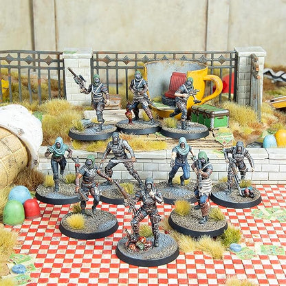 Modiphius Entertainment: Fallout Wasteland Warfare: Raiders - The Disciples - 10 Unpainted Figures Nuka World Wave Miniatures Compatible w/ Factions