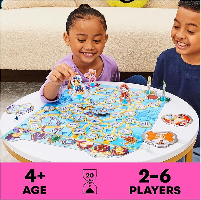 PAW Patrol: The Movie 4-Game Adventure City Pack Memory Match Pop-Up Wooden Dominoes &amp Lookout Games PAW Patrol Toys for Kids Ages 4 and up