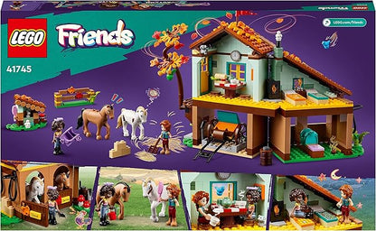 Lego Friends Autumn’s Horse Stable 41745 Building Toy Role-Play Fun for Kids Ages 7+ with 2 Mini-Dolls and 2 Horses Carriage and Riding Accessories A Gift Birthday Gift for Kids Who Love Horses