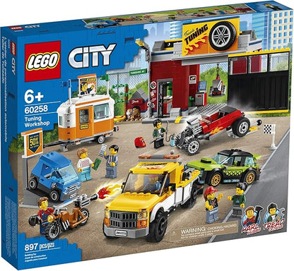 LEGO City Toy Car Garage 60258 Cool Building Set for Kids (897 Pieces)