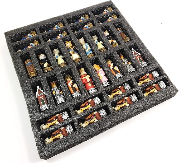 HPL Royal Cats Vs Dogs Set of Chess Men Pieces Hand Painted - NO Board