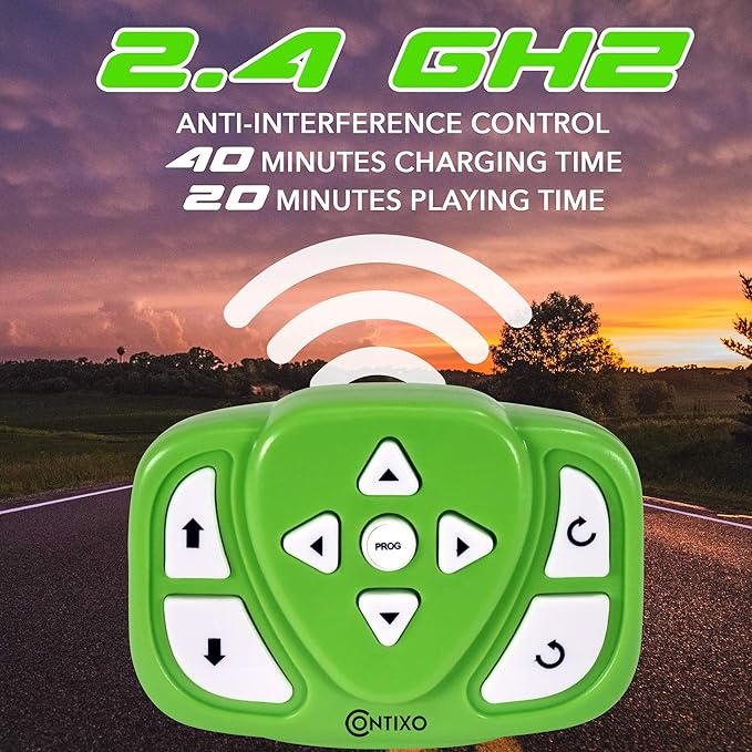 Contixo SC3 RC Stunt Car Green 2.4GHz 4WD Double-Sided 360° Rotating flip Racer Remote Control Toy Cars with LED Lights for Kids Girls Boys Age 4-12 Birthday Gift