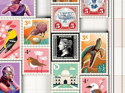 Buffalo Games - Penny Black - Collect Stamps in a Family Night Board Game - Commemorate Game Night Fun - Stamp Collecting Race to Complete Missions