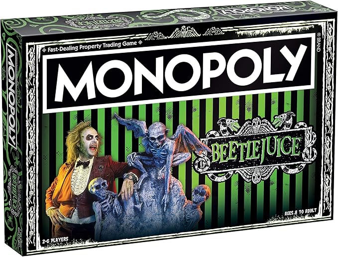 Monopoly Beetlejuice Board Game | Based on The 80’s Fantasy Film Beetlejuice | Officially Licensed Beetlejuice Merchandise | Themed Classic Monopoly Game