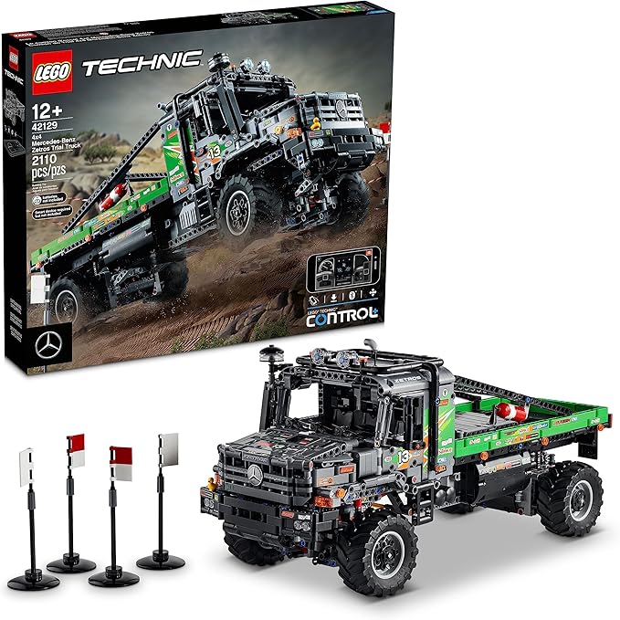 LEGO Technic 4x4 Mercedes-Benz Zetros Trial Truck 42129 Building Kit Explore A Powerful App-Controlled Toy Truck New 2021 (2110 Pieces)