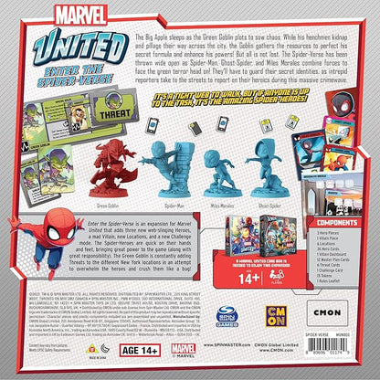 CMON Marvel United Enter The Spider-Verse Expansion | Tabletop Miniatures Game | Strategy Game | Cooperative Game for Adults and Kids | Ages 14+ | 1-4 Players | Avg. Playtime 40 Minutes | Made by CMON