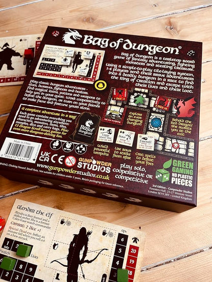 Bag of Dungeon–Fantasy Adventure Board Game for Families &amp RPG Fans | 1–4 Players Ages 7+ | Classic Dungeon Crawler | Portable Tabletop RPG with Endless Replayability