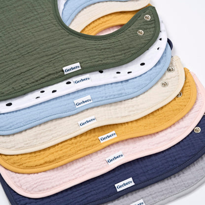 Gerber Baby Muslin 8 Pack Drooling Bibs, Multi Boy, One Size