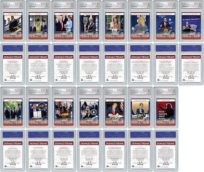 Donald Trump 45th U.S. President Official 1st Term Highlights 15-Card Set - All 15 Cards in GEM-Mint 10 Condition