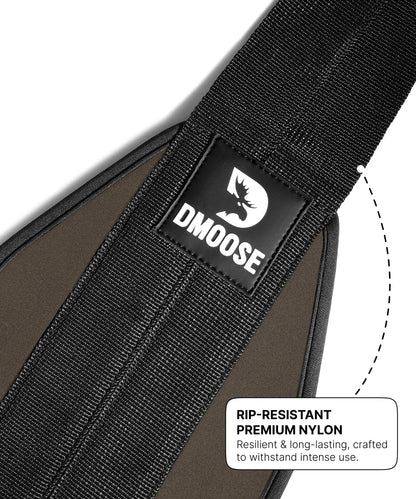 DMoose Fitness Hanging Ab Straps for Pull Up Bar & Core Strength Training - Soft Padded Exercise Straps for Ab Swing & Leg Raises, Hang Bar Strap with 2 Steel Carabiners - Abs Equipment for Home & Gym