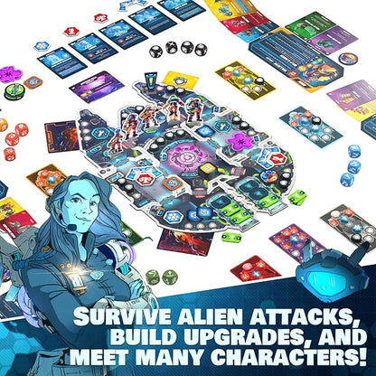 SAVANA Spark Riders 3000 - Rider Edition - Sci-Fi Survival Board Game | Pilot Repair &amp Fight Aliens with The Interactive App | 1–4 Players Ages 10+ 60 Min Playtime | Solo &amp Team Strategy Ga