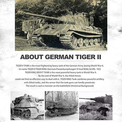 Heng Long RC Tank for Adults 1:16 2.4ghz German Tiger King Henschel Remote Control Tank Model (320-Degree Rotating Turret) RC Tanks That Shoots Military Vehicles Gifts for Age 14+