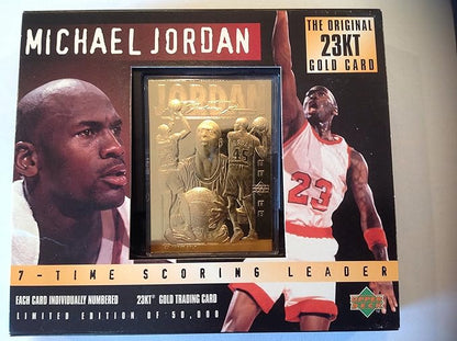 Michael Jordan 23 Karat Gold Foil Trading Card (Triple Image Edition)