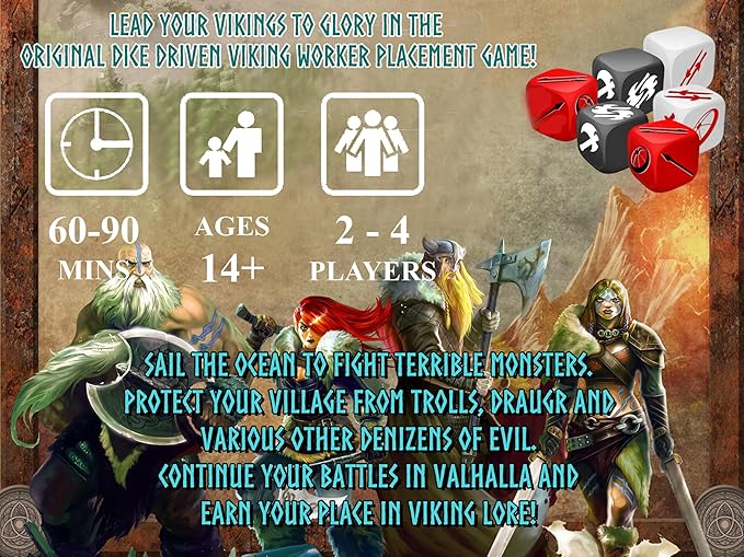 Grey Fox Games Champions of Midgard | Viking Themed Strategy Game | 2-4 Players | 90 Minutes