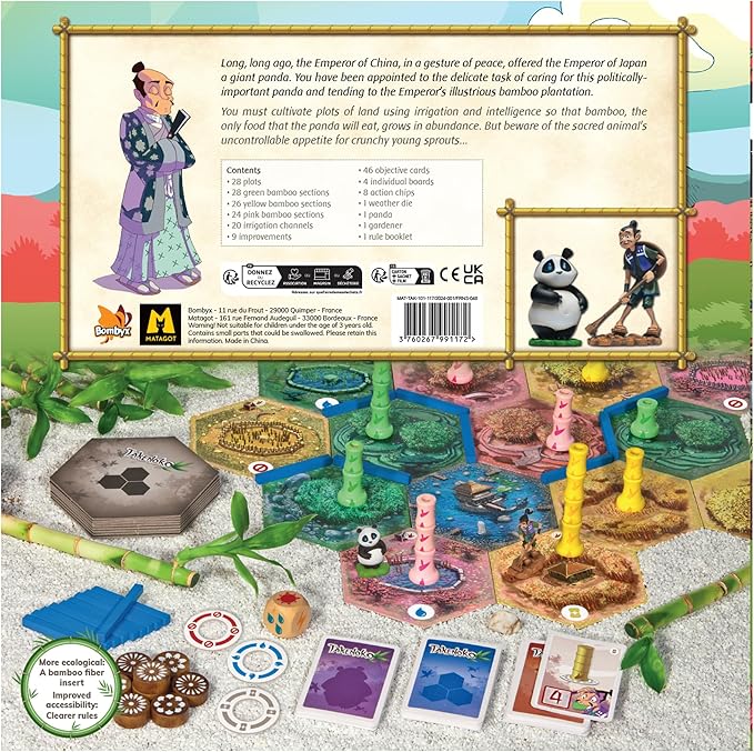 Takenoko Board Game - Bamboo Garden Strategy Game with Panda Miniatures Fun Family Game for Kids &amp Adults Ages 8+ 2-4 Players 45 Minute Playtime Made by Surfin' Meeple