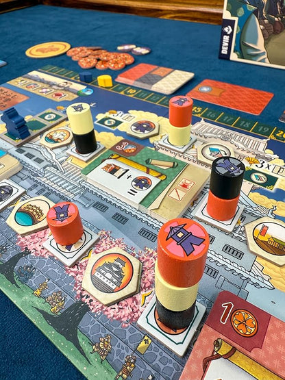 Devir - The White Castle: Duel Board Game Two Player Strategy Euro Game Set in Feudal Japan for Adults &amp Teens Age +10 2 Players 30 Playtime Muti-Language