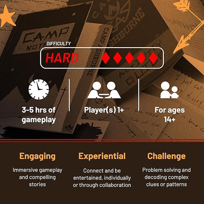 Hunt A Killer: Camp Calamity - Solve a Murder at a Summer Camp Interactive Unsolved Mysteries Game Mystery Box for Game Night Murder Mysteries Card Puzzle and Board Games for Ages 14+