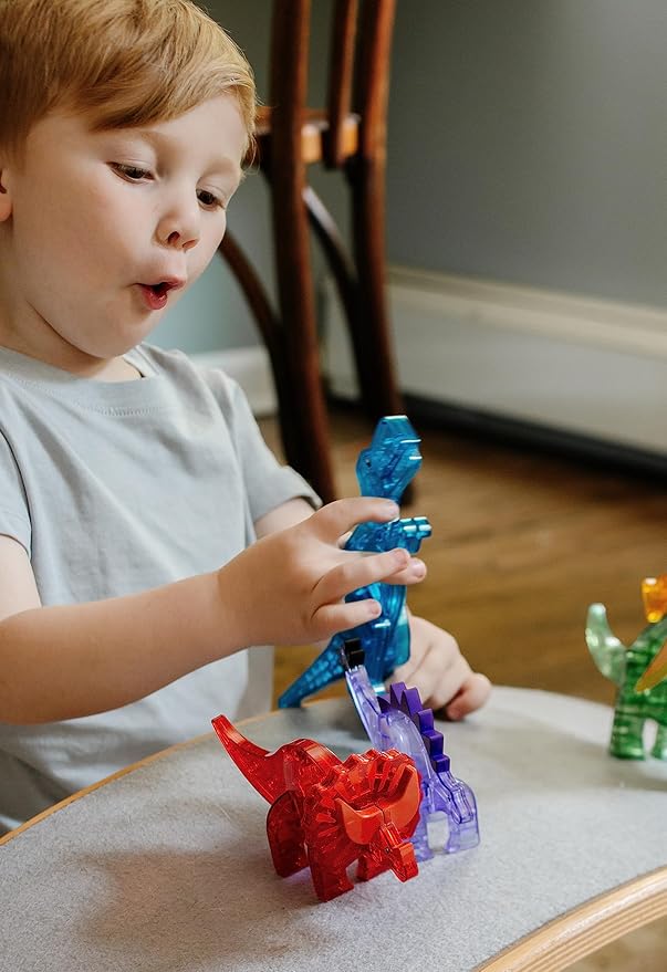MAGNA-TILES Dinos 5-Piece Magnetic Construction Set The ORIGINAL Magnetic Building Brand