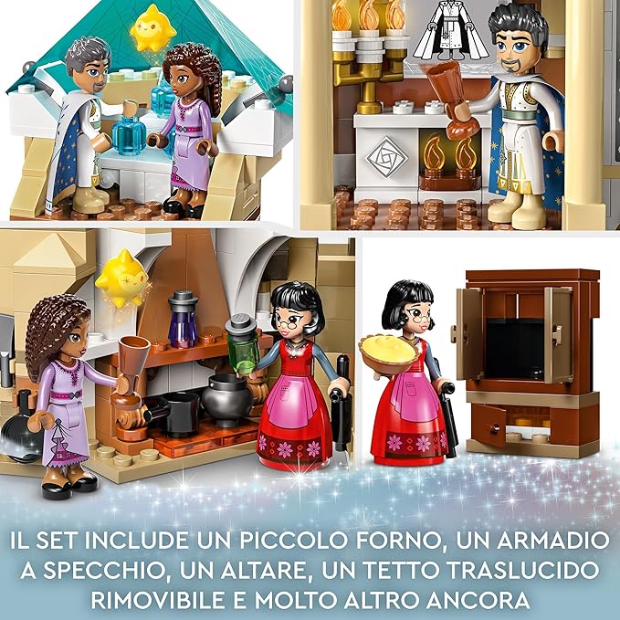 LEGO 43224 Disney Princess König Magnificos Schloss 4 Etagen 4 Charaktere