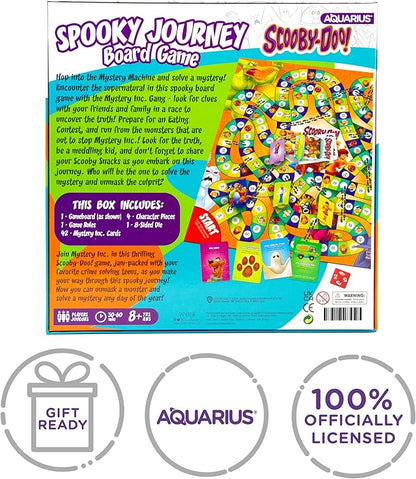 AQUARIUS Scooby-Doo Journey Board Game - Fun for Kids &amp Adults - Officially Licensed Scooby-Doo Merchandise &amp Collectibles (97018) Blue White Orange for 96 months