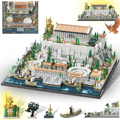 Architecture Acropolis Castle Famous Landmark Architecture Athenian Acropolis Building Block Sets Collectible Exhibition Model for Children and Adults