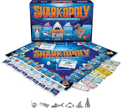 Late for The Sky Sharkopoly Board Game Family Property Trading Game for 2–6 Players Ages 8+ Ocean Theme with Shark Tokens Fun Party Gift for Kids &amp Adults