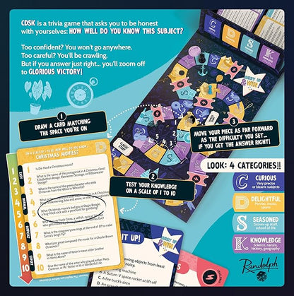 Randolph CDSK | Fun Trivia Party Game for Teens and Adults | Great for Game Nights and Large Groups | Two Player or Team Challenge | 2500+ Trivia Questions | Ages 14+ | 2 to 16 Players | 45 Minutes