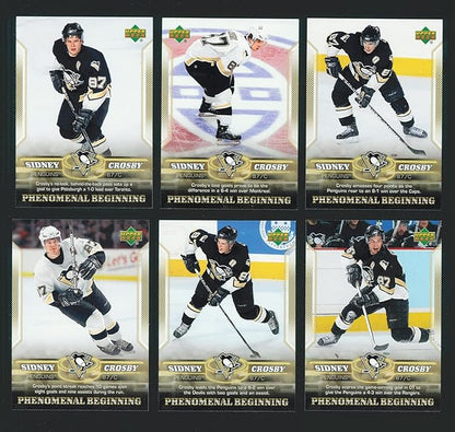 2005/2006 Upper Deck Sidney Crosby Phenomenal Beginnings Gold 21 Card Rookie Card Set w/Jumbo Card