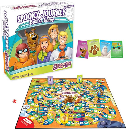 AQUARIUS Scooby-Doo Journey Board Game - Fun for Kids &amp Adults - Officially Licensed Scooby-Doo Merchandise &amp Collectibles (97018) Blue White Orange for 96 months