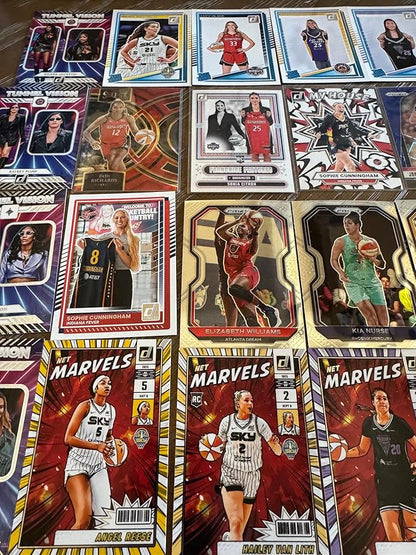 Freedom Cards Women's Basketball Trading Cards Starter Pack 100 Count Multi-Color WNBA Players Collection Assorted Cards with Potential Superstars