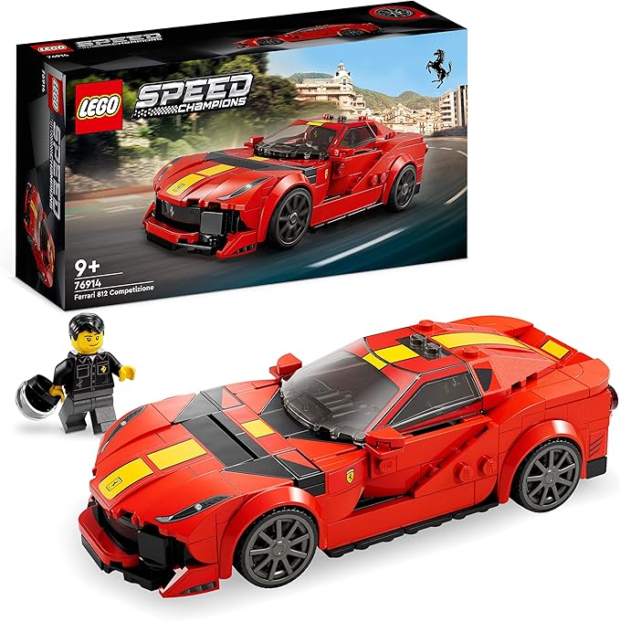 Speed Champion Ferrari 812 Competizione 76914 Toy Blocks Present Racing Car Vehicle Glue Boys Ages 9 and Up