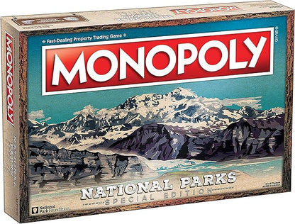 Monopoly National Parks 2020 Edition | Featuring Over 60 National Parks from Across The United States | Iconic Locations Such as Yellowstone Yosemite Grand Canyon and More | Licensed Monopoly Game