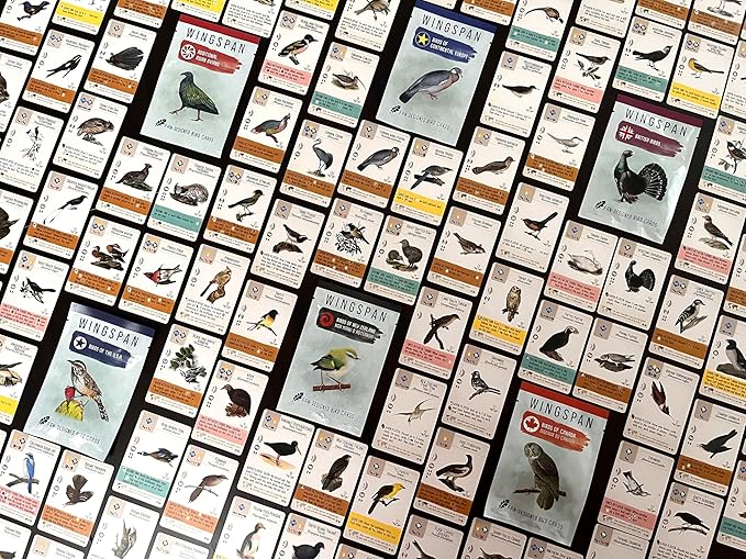 Stonemaier Games: Wingspan Fan-Designed Bird Promo Packs | 150 New Birds Designed by Fans Using Powers from Base Game &amp Expansions | Art Consistent with Existing Birds | Wingspan Base Game Require