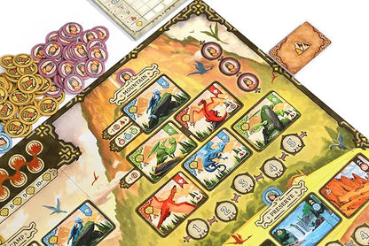 Mindclash Games Emberheart – Mid-Weight Worker Placement &amp Dragon Rescue Strategy Board Game | 2-4 Players | 60-90 Min Playtime | Fantasy Strategy Adventure