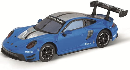 Carrera Hybrid Racing Car Porsche 911 GT3 R Blue Thunder 1:50 Scale Front and Rear Lights USB-C Rechargeable RC Additional Vehicle
