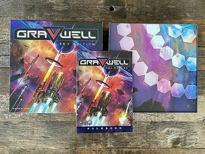 Renegade Game Studios Gravwell 2nd Edition Escape a Black Hole 2-6 players Ages 10+ Playing time 30-45 minutes